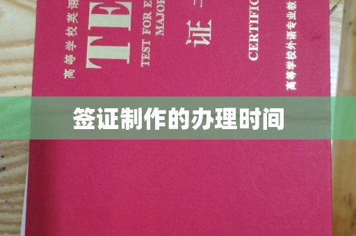 阳明签证制作的办理时间