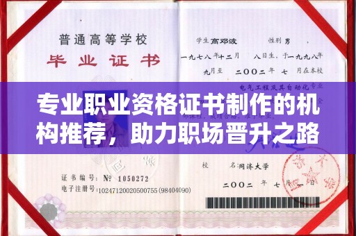 阳明专业职业资格证书制作的机构推荐，助力职场晋升之路