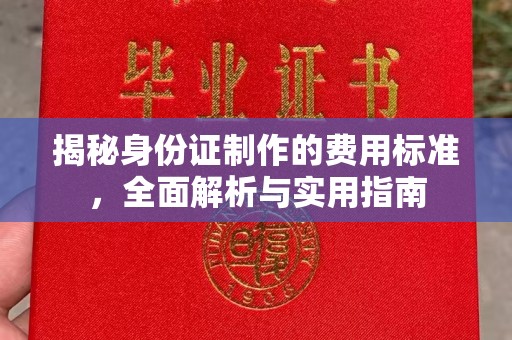 阳明揭秘身份证制作的费用标准，全面解析与实用指南