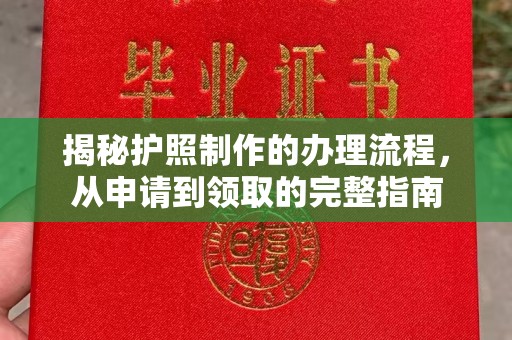 阳明揭秘护照制作的办理流程，从申请到领取的完整指南