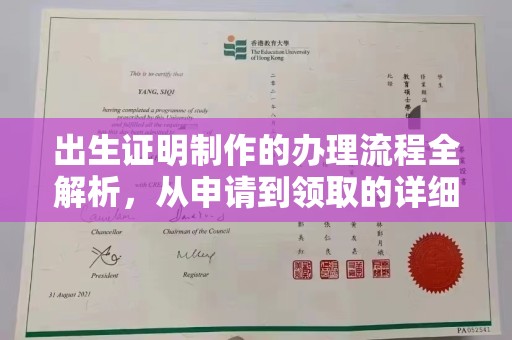 阳明出生证明制作的办理流程全解析，从申请到领取的详细指南
