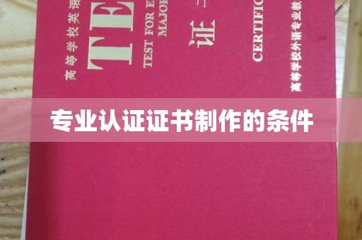 阳明专业认证证书制作的条件