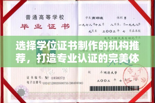 阳明选择学位证书制作的机构推荐，打造专业认证的完美体验