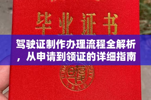 阳明驾驶证制作办理流程全解析，从申请到领证的详细指南