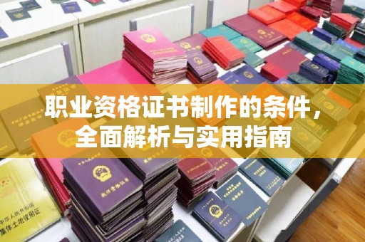 阳明职业资格证书制作的条件，全面解析与实用指南